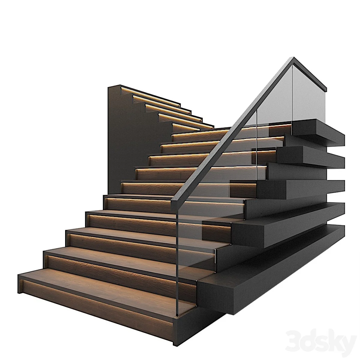 Staircase with light